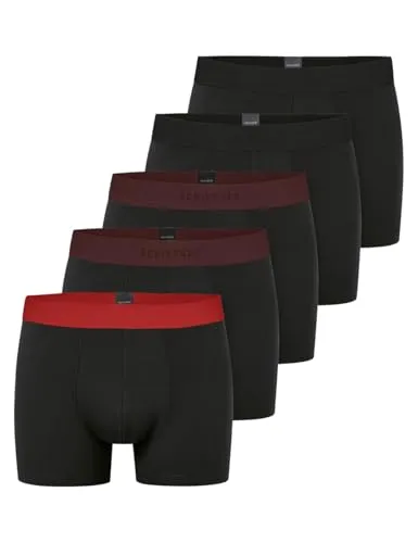 Schiesser Herren 5 Pack Bio Baumwolle Boxershorts - Herren-Boxershorts aus 95% Bio Baumwolle für hohen Tragekomfort und beste Hautverträglichkeit, im praktischen Multipack.