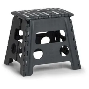 Zeller Tritthocker 13035, klappbar, aus Kunststoff, 1 Stufe, anthrazit