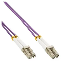 InLine LWL Duplex Kabel, LC/LC, 50/125µm, OM4, 20m - LWL-Kabel, 20m Duplex Glasfaser Patchkabel mit halogenfreier LSZH-Ummantelung für zuverlässige Datenübertragung in Hochgeschwindigkeitsnetzwerken.