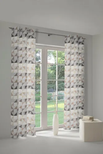 Wirth Vorhang Berlare (1 St), Ösen, blickdicht, Jacquard - Der stilvolle Berlare Vorhang bringt frischen Wind in Ihr Zuhause! Blickdicht und aus hochwertigem Jacquard gefertigt, eignet er sich ideal für moderne Wohnräume. Kombinierbar mit passenden Kissenhüllen und Tischwäsche.