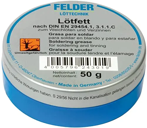 SW-Stahl 62050L Lötfett in Metalldose, 50 gramm nach DIN EN 29454-2