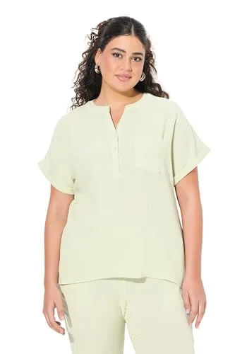 Ulla Popken Damen Plus Size Musselin-Bluse von Ulla Popken
