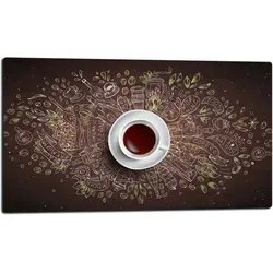 Glashakkungsbrett 52x30 Kaffee