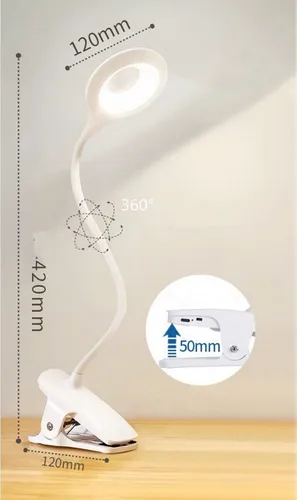 autolock LED Leselampe Klemmlampe Bett