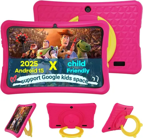 DigiLand 10.1 Zoll Android 15 Kinder Tablet 32GB RAM 32GB Speicher WLAN Pink
