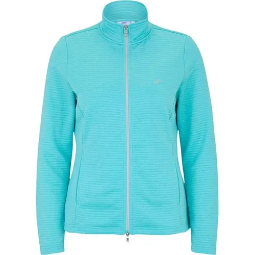 JOY sportswear PEGGY Trainingsjacke Damen – light topaz mel., Größe 50 - Elastische Trainingsjacke mit atmungsaktiver Funktion und praktischem 2-Wege-Reißverschluss; ideal für sportliche Aktivitäten und Freizeit. Mit seitlichen Eingriffstaschen für zusätzlichen Komfort.