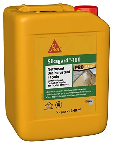 Fassadenreiniger SIKA Sikagard-100-5L - Fassadenschutz mit effektiver Reinigungslösung gegen hartnäckige Verschmutzungen. Ideal für verschiedene Untergründe und einfach anzuwenden - für strahlende Fassaden!