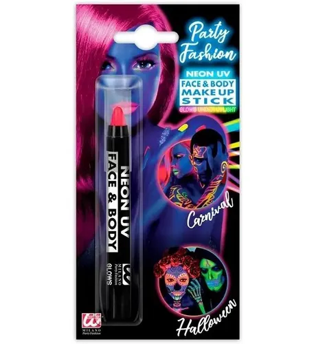 Kredka neonowa do makijażu Aqua różowa Widmann 8003558095964