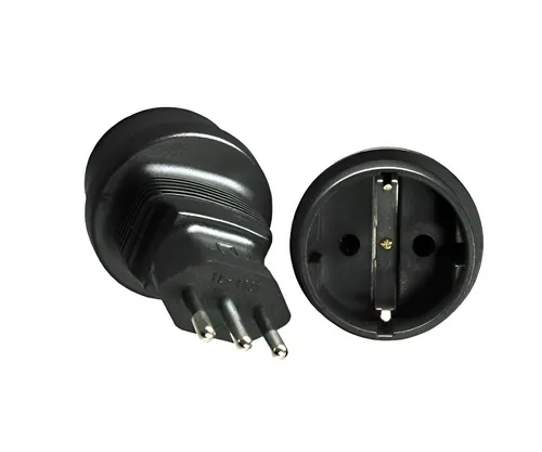 DINIC Reisestecker für Italien, 3-Pin Netzadapter, Adapter IT