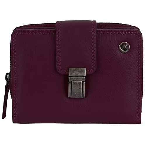 Greenburry Spongy Geldbörse Leder 9 cm - Elegante Damen Geldbörse aus hochwertigem Rindsleder mit RFID-Schutz. 9 Kartenfächer und kompaktes Design machen sie zum idealen Alltagsbegleiter.