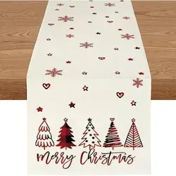 Wasserabweisender Tischläufer Weihnachten Beige 40 x 180 cm - Dieser elegante, wasserabweisende Tischläufer in Beige (40 x 180 cm) verleiht deinem Esstisch festliche Stimmung. Pflegeleicht und maschinenwaschbar, ideal für jeden Anlass und ein echter Hingucker bei Weihnachtsfeiern!