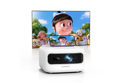 Ultimea Apollo P10 Full HD 1080P Decoding Videoprojektor, Tragbarer Mini-Beamer (5G WiFi Projektor mit Elektrischer Fokus)