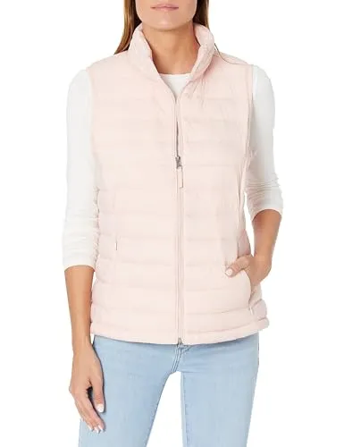 Amazon Essentials Damen Leichte Steppweste, Hellrosa, S