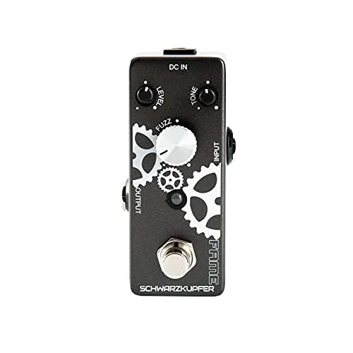 Fame Fuzz Pedal E-Gitarre, klassischer Verzerrer mit Sustain - Gitarren-Effektgerät im kompakten Metallgehäuse. Liefert traditionelle Fuzz Sounds mit Violin-artigem Sustain, ideal für Blues und Rock.