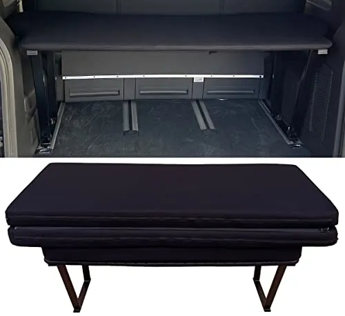BREMER SITZBEZÜGE Multiflexboard für VW T5 T6 T6.1 - Sitzbezüge & Sitzauflagen - Hochwertiges Multiflexboard mit Klappmatratze, perfekt für Camping und Übernachtungen im Auto, Made in Germany.