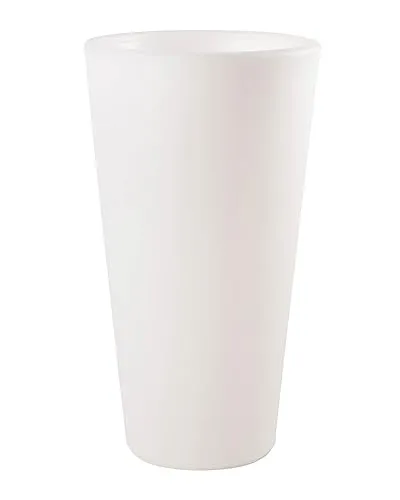 seasons Design Shining Classic Pot L, LED Pflanzkübel 39 x 70 cm (weiß), mit Farbwechsler (15 Farben), inkl. Leuchtmittel, beleuchteter Pflanzkübel für innen + außen, Blumenkübel 8