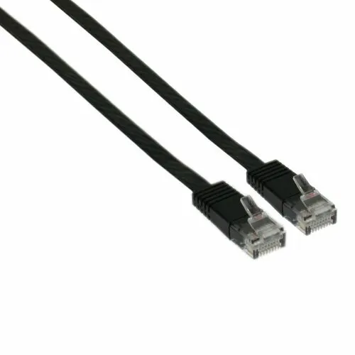 InLine Patchkabel/Netzwerkkabel flach U/UTP Cat.6 schwarz 10m (0,69 EUR/m)
