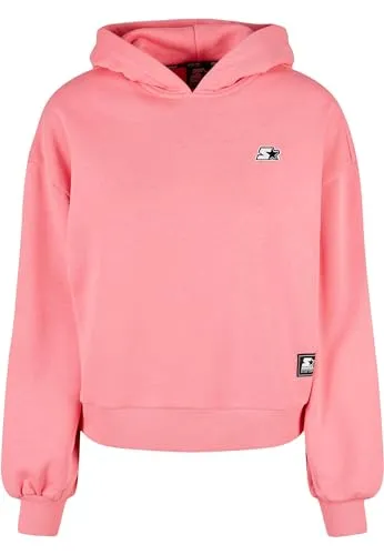 Kapuzenpullover STARTER BLACK LABEL Damen - Sweatshirts in oversize Passform aus 65% Baumwolle und 35% Polyester, ideal für lässige Outfits mit bequemer Kapuze und in trendiger pinkgrapefruit Farbe.