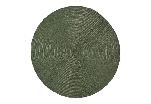 HAC24 Platzset 4er Set Platzmatte Abwaschbar Tischset Platzdeckchen Tisch Untersetzer, (Set, 4-St), Rund, Ø 38 cm, Bast-Optik