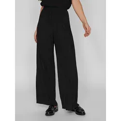 Vila Hose in Schwarz - XL - Herren-Stoffhose aus recyceltem Polyester, elastischer Bund für optimalen Komfort und lockerer Schnitt mit plissiertem Look.