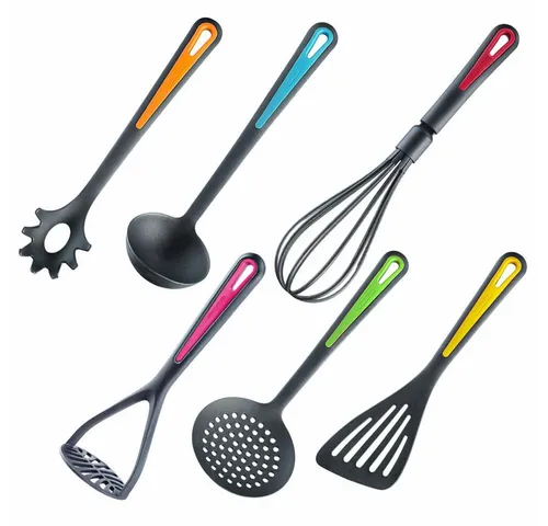 Westmark Küchenhelfer-Set Gallant Colour Edition 6-tlg. - Praktisches Küchenhelfer-Set aus Polyamid für vielseitige Anwendungen wie Wenden, Rühren und Servieren. Hitzebeständig bis 210°C, mit ergonomischen Soft-Touch-Griffen und bunten Akzenten. Ideal für antihaftbeschichtetes Kochgeschirr.