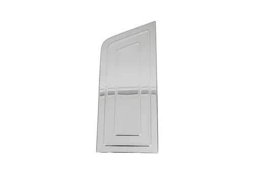 OMAC Tankklappe 7550071 Links für VW Transporter VI Bus - Hochwertige Tankklappe aus Edelstahl, selbstklebend und in Chrom-Optik für eine perfekte Passform und ansprechendes Design.