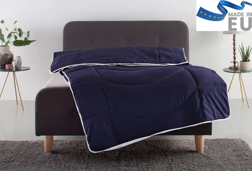 my home Microfaserbettdecke Microlux 155x220 cm - Bettdecke für alle Jahreszeiten, mit 3D-Klimafaser-Füllung für optimalen Wärme- und Feuchtigkeitstransport, allergikerfreundlich und pflegeleicht.