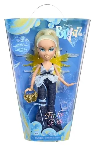 Bratz Fashion Pixiez Cloe - Fantasy-Sammelpuppe mit Echter Mode und Accessoires, Flügel Verwandeln Sich in einen Ring