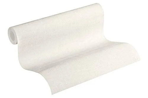 Livingwalls Vliestapete New Walls Tapete Uni 10,05 m x 0,53 m creme weiß Made in Germany 374307 37430-7