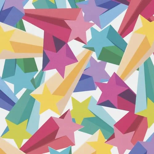 STAR Geschenkpapier Teenager 70cm x 2m Rolle Sterne bunt
