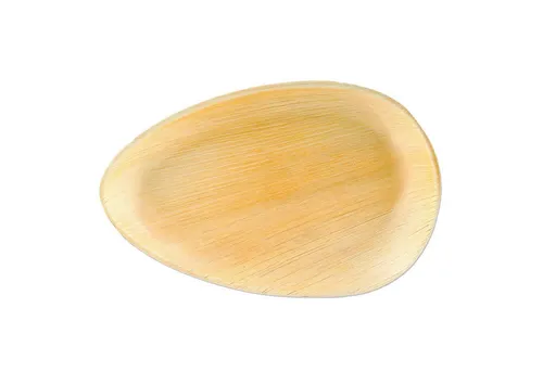 wisefood Einwegteller Palmblatt Teller tropfförmig 26cm, (100 St)