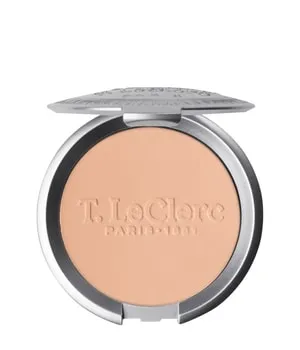 T.LeClerc Dermophile Pressed Powder Nr. 07 - Ambré - Kompaktpuder für ein makelloses Finish, ideal für unterwegs mit integriertem Spiegel und Quaste, sorgt für optimale Glanzkontrolle und passt sich verschiedenen Hauttönen an.