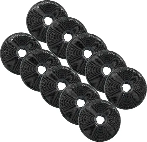 vhbw 10x Aktivkohlefilter kompatibel mit AEG DVE5671HG, DVE5971HB, DVB5860B, DVB5870B, DVE5971HG, DPE4941M, DVB5560B, DPE4641M Dunstabzugshaube