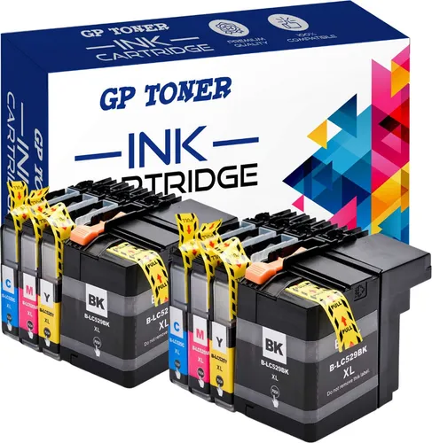 8x Tintenpatronen kompatibel mit Brother DCP-J100 DCP-J105 MFC-J200 LC529 LC525 XXL