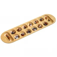 Mancala Kalaha - Buche 242405 - Gesellschaftsspiel für zwei Spieler aus hochwertiger Buche, fördert strategisches Denken und sorgt für stundenlangen Spielspaß.