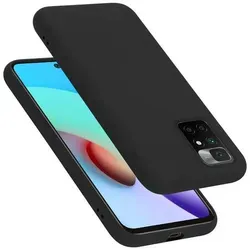 Cadorabo Schutzhülle für Xiaomi RedMi 10 / RedMi NOTE 11 4G Hülle in Schwarz Handyhülle Case Cover TPU Etui