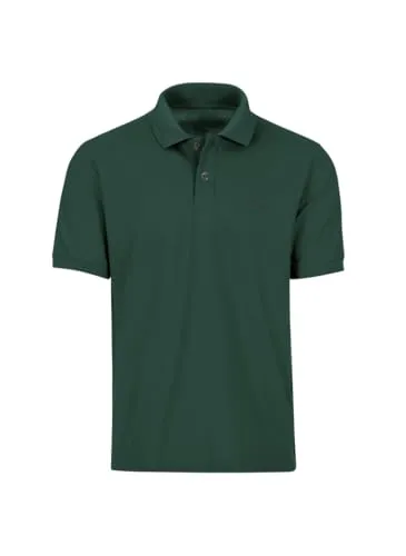 Trigema Herren Poloshirt Tanne S - Hochwertiges Poloshirt aus 100% Baumwolle in DELUXE-Pique-Qualität, klassischer Schnitt mit gestickter TRIGEMA Schwinge, ideal für stilbewusste Herren.