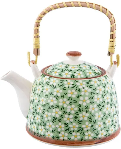 6CETE0023 Teekanne weiß/grün von Clayre Eef