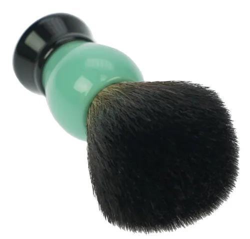 Rasierpinsel mit synthetischem Haar, Mint/Schwarz, Ø 24mm - Eleganter Rasierpinsel in Mint und Schwarz, ideal für ein perfektes Rasurerlebnis. Mit einem Durchmesser von 24mm sorgt er für eine optimale Schaumbildung und ist perfekt für die tägliche Pflege geeignet.