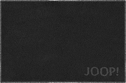 Joop! Badteppich Classic Schwarz, 50x60 cm - Rutschhemmend & Fußbodenheizung geeignet - Eleganter Badteppich aus der Classic-Serie, 50x60 cm, mit rutschhemmender Velours-Oberfläche, ideal für Fußbodenheizung. Genießen Sie hochwertigen Komfort in Ihrem Badezimmer!