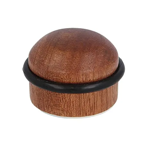 Amig | 2 Stück Türstopper | Durchmesser 35 x 29 mm | Modell 412 | Finish aus Sapli-Holz | Befestigung am Boden | inklusive Spanplatten + Dübel für die Montage