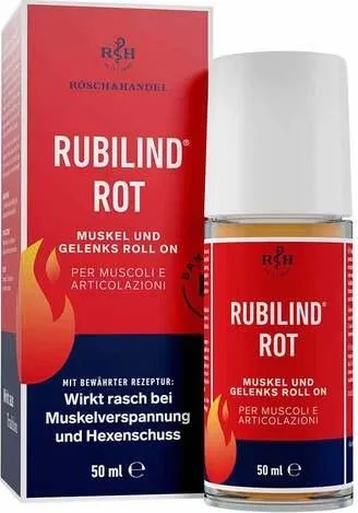 Rubilind rot Muskel und Gelenks Roll-on
