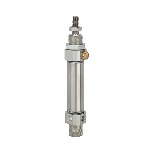 Rundzylinder MSI, einfachwirkend, Kolben-Ø 32 - Druckluftzubehör für Anwendungen mit gefilterter und ungeölter Druckluft. Ideal für kompakte Lösungen mit einem Hub von 10 mm und einem Anschluss von G 1/8