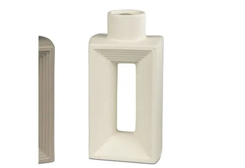 formano Dekovase Vanilla, Höhe: 20cm, Farbe: Creme, Motiv: Relief