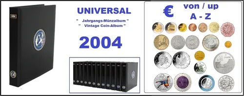 EURO JAHRGANGS MÜNZALBUM 2004 UNIVERSAL A-Z  SAFE 7423-0 PREMIUM leer