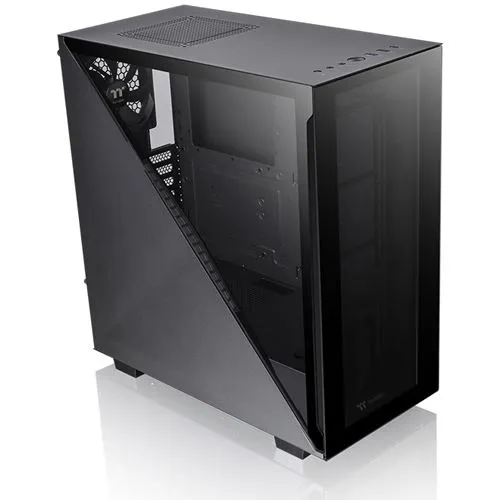 Thermaltake Divider 300 TG - ATX Gehäuse schwarz - PC-Gehäuse mit innovativem, stylischem Design und zwei 3mm gehärteten Glasfenstern. Bietet hervorragende Kühlung und einfaches Kabelmanagement für dein Gaming-Setup.