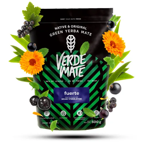 Mate Tee Verde Mate Green Fuerte Yerba Schwarze Johannisbeereohne Rauch 500 g