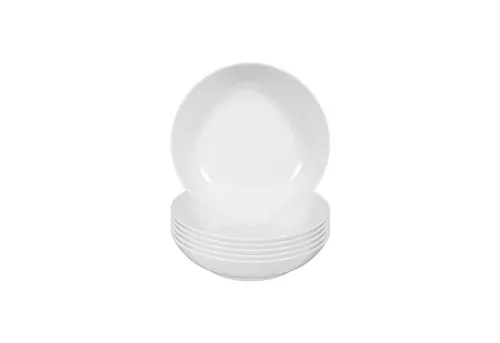 Seltmann Weiden Rondo/Liane Weiß Salatschale 6er Set - Elegante Salatschalen aus hochwertigem Porzellan, spülmaschinen- und mikrowellengeeignet. Perfekt für stilvolle Anlässe oder den täglichen Gebrauch.