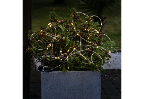 MARELIDA LED-Lichterschlauch LED Lichtschlauch warmweiß Außen Lichterkette Party Garten Balkon 12m, 120-flammig