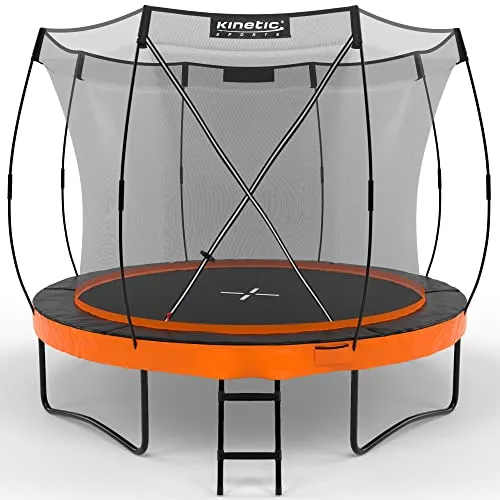 KINETIC SPORTS Premium Outdoor Trampolin 'Ultimate Pro' – Kürbis-Design, 305 cm - Trampolin Outdoor für die ganze Familie! Extrem sicher und strapazierfähig, ideal für Kinder, Jugendliche und Erwachsene – Spaß und Bewegung im eigenen Garten!